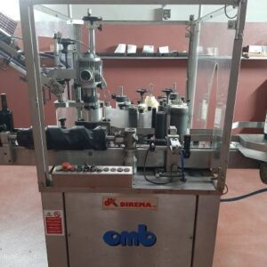 Used OMB ET 1500 adhesive labeller with mix capper (aluminium and thermic caps)